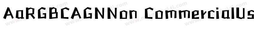 AaRGBCAGNNon CommercialUse字体转换